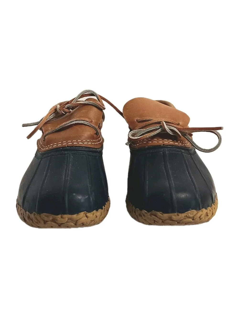 Vintage LL Bean Boots 9M Mens Low Rubber Leather Mocs Made in Maine USA